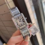 Cartier France Tank 25*20/30*25MM With Diamond Bezel Women Square Watch
